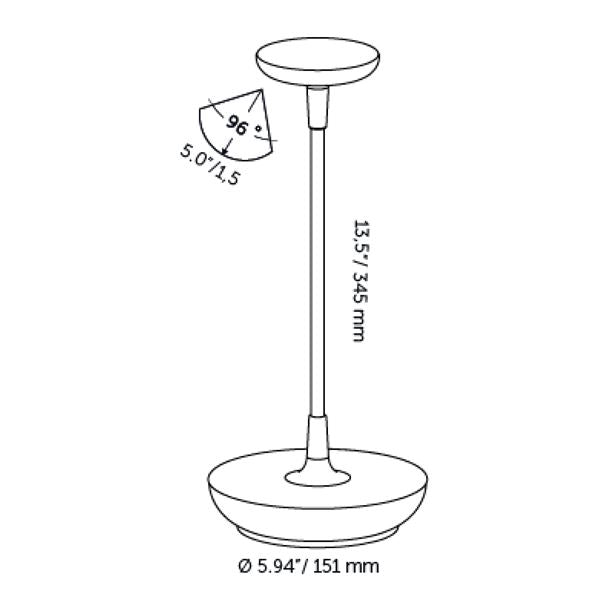 SWAY TABLE, stolní bateriové svítidlo