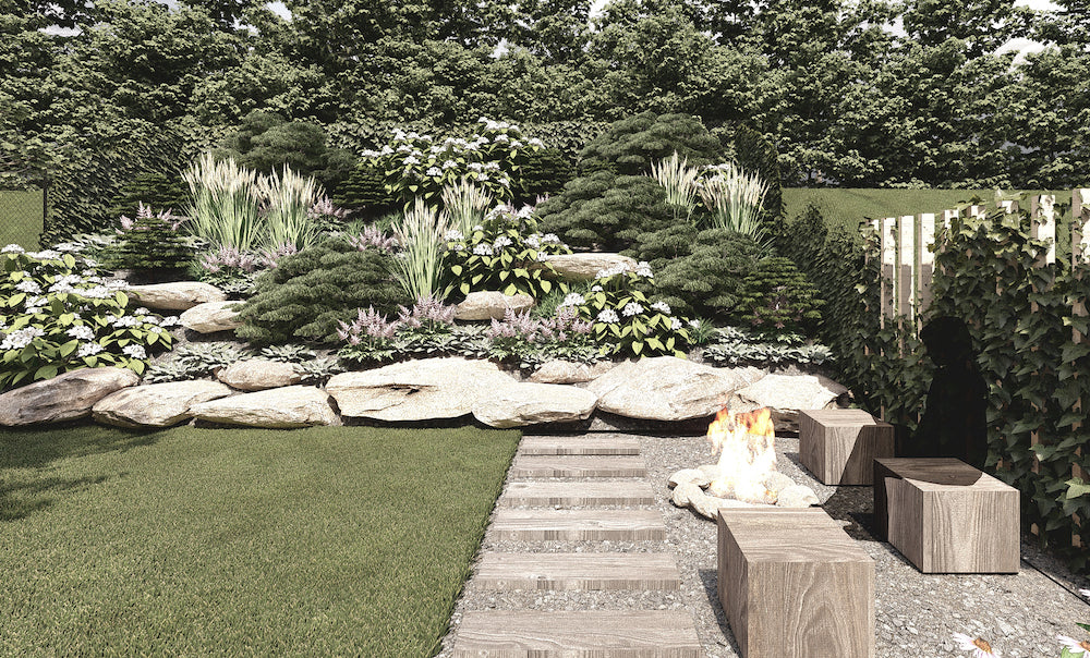 Malá zahrada s terasou