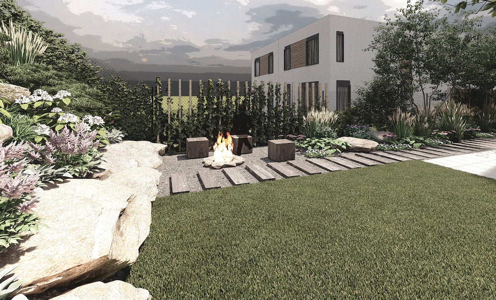 Malá zahrada s terasou