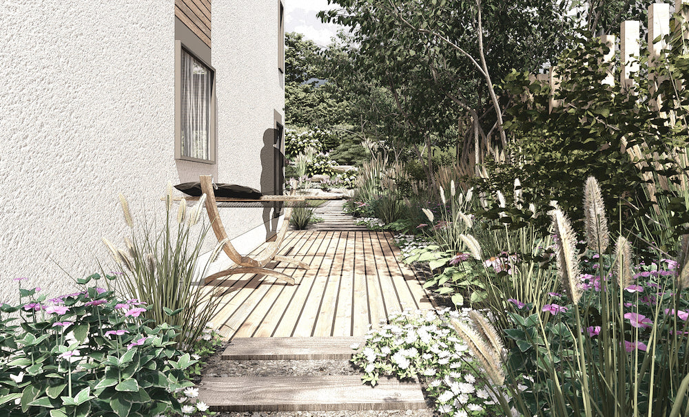 Malá zahrada s terasou