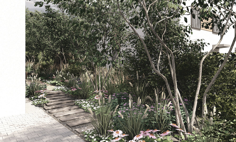 Malá zahrada s terasou