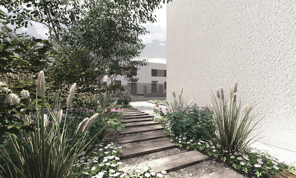 Malá zahrada s terasou