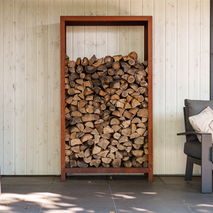 Vysoký cortenový dřevník SQUARE