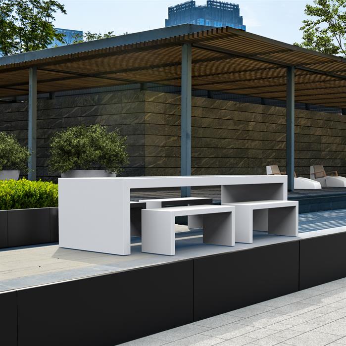 Moderní hliníkový stůl SOLID