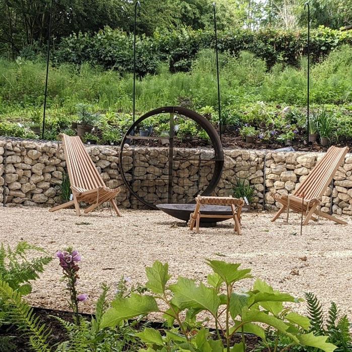 Cortenový dřevník CIRCLE